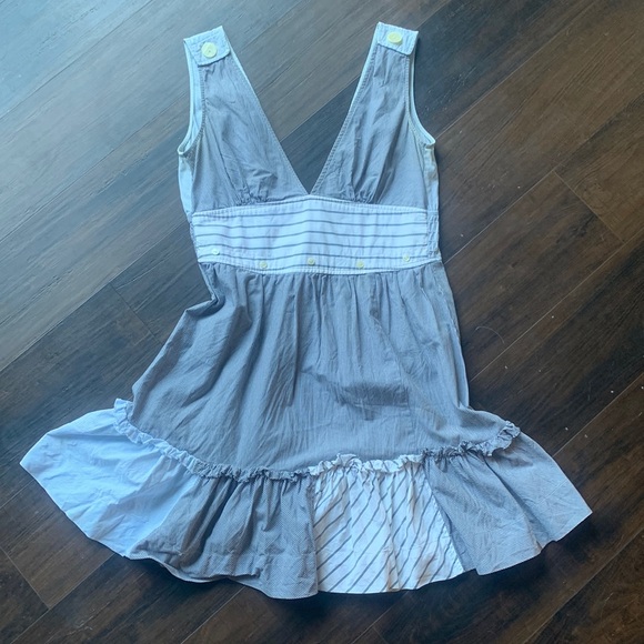 Free People striped short dress, Size 2, grey/blue/white - Picture 1 of 3